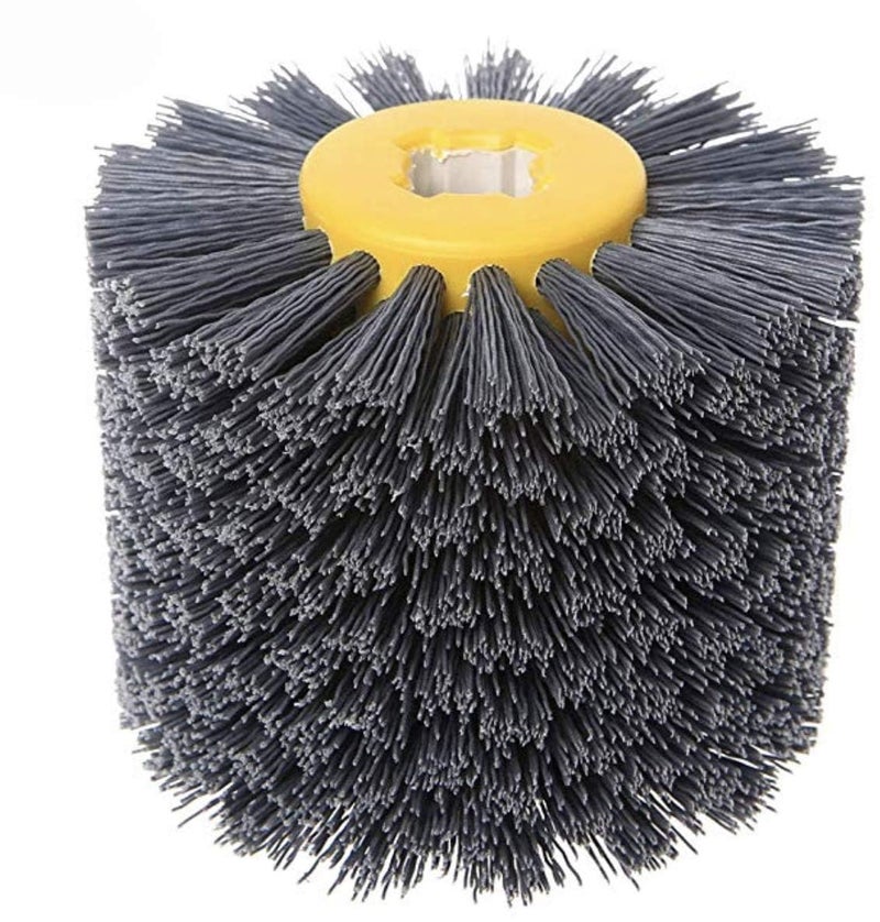 SIGNI Abrasive Nylon Drawing Wheel Drum Burnishing Polishing Brush for wooden furniture floor polishing 120X100mm 320 Grit 1pack - Image 1